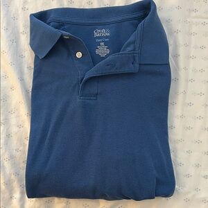 Croft & Barrow Men's Navy Polo Long-Sleeve Shirt